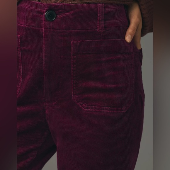 NWT The Colette Cropped Wide-Leg Corduroy Pants by Maeve - Picture 2 of 6